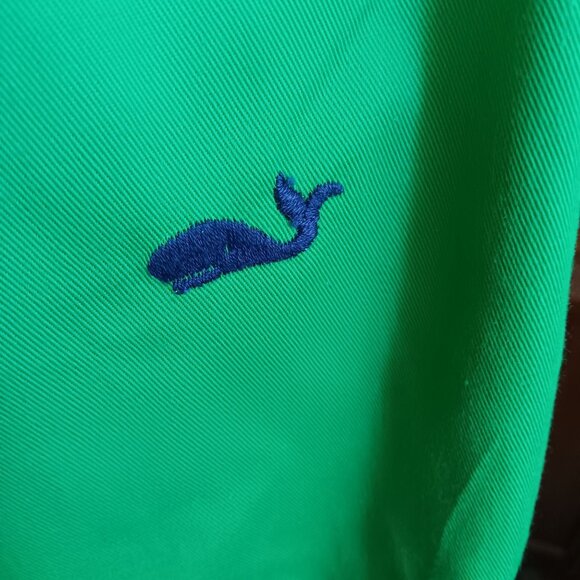 Large Vintage Skirt Green Blue Whale Embroidery 1970's Boho Fun Mom Cotton Blend - Picture 4 of 6